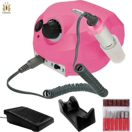 lixa Lixadeira Eletrica Pedal  Motor Porquinho Unha  Profissional Bivolt Nail Drill