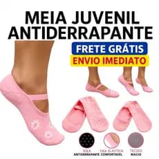 Kit 1,2,3,6 Pares Meia Pilates Antiderrapante Juvenil Atoalhada Feminina Divertida Conforto Premium Frete Grátis