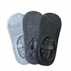 Meia Pilates Antiderrapante Preta Unissex 35 ao 40 com Silicone Yoga, Academia Hidroginástica e Fisioterapia