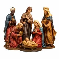 Presépio de Natal em MDF 20cm | Kit Decorativo Natalino Corte a Laser | Artesanal com Base