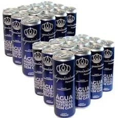 Água Mineral Sem Gás Acquissima Lata 350ml Pack 24 Unidades 2 Fardos Lindóia Natural Saudável