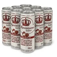 Água Saborizada Zero Açucar Lichia / Maça Verde Lata 350ml - Pack 12 Unidades Envios Full