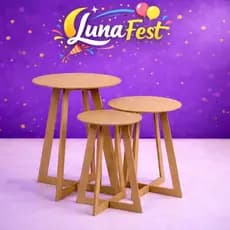 Trio Mesinhas Para Decoração Pegue e Monte P M G Suporta Até 30kg