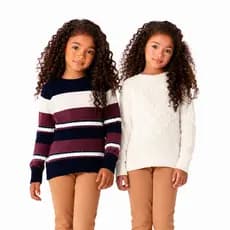 Kit 02 Blusa Infantil de Frio Menina Trictot Premium Moda Blogueirinha Inverno - Cores Sortidas