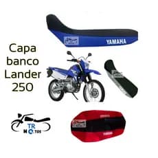 Capa Banco Xtz Lander 250 Preta/Azul Preta/Cinza Preta/Vermelha 2007 Até 2019