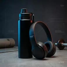 Kit Academia Fone Bluetooth Lehmox + Garrafa Térmica 800ml Treino Fitness Corrida Caminhada Trilha