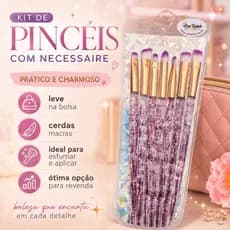 Kit Pacotes Pincel Sereia Transparente Para Maquiagem C/7pçs