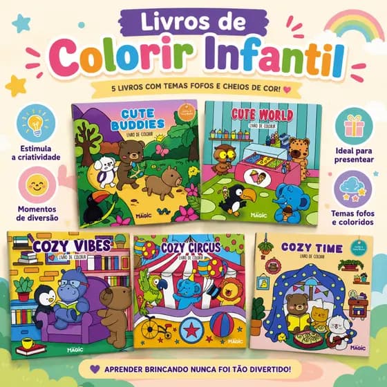 Livros de Colorir Infantil - Livros Magic