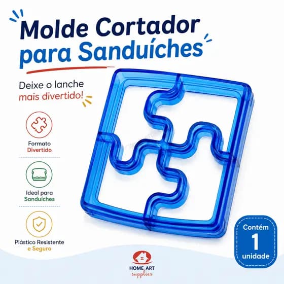 Molde Cortador Desenho Divertido Para Sanduiches Lanches Pão