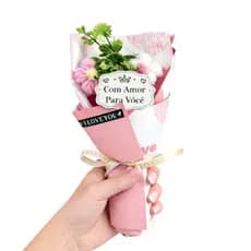Buquê de Flores em Crochê com Embalagem Presenteável
