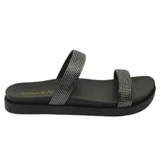 Chinelo Papete Feminina Brilho Plataforma Tira Larga Terra e Agua