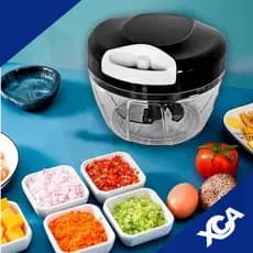 Processador De Alimentos Triturador Manual 3 Lâminas Capacidade 500ml Inox Tritura Alimentos Abs