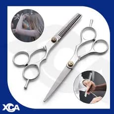 Tesoura Laser Fio Cabelo Cortar Cabelereira Desbastadora Profissional Aço Durável Descansa dedo