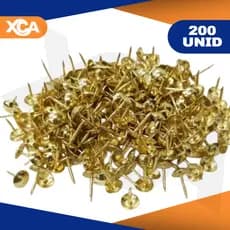 Percevejo Latonado Dourado Tachinha 100 A 200 Unidades Para Decoração Quadro Foto Pendurar Lembrete