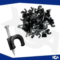Grampo Miguelão Fixa Fixador Fios Cabo Coaxial 10mm Kit 50 a 100 Branco Preto Fixa Fio