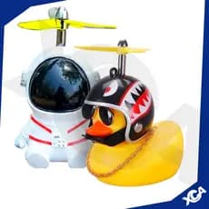 Patinho Pato Jack De Borracha Zueira Decora Decoração Capacete Bicicleta Moto Bike Astronauta