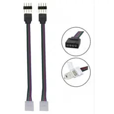 Kit 2 Cabo Conector Fita Led Rgb 5050 3528 4 Pinos Macho