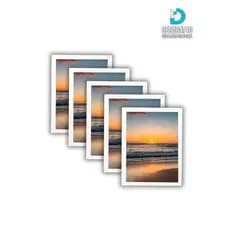 Kit 5 Porta Retrato 20x30 A4 Com Acetato Moldura Preta ou Branco Para Decoração e Fotos