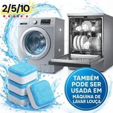 Pastilhas para Limpeza de Máquina de Lavar Roupas Efervescentes Multifuncional