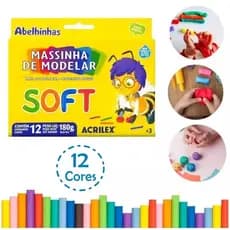 Massinha De Modelar Soft 12 Cores Acrilex