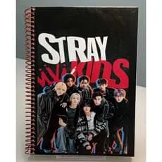 Stray Kids Kpop Caderno A5 (tamanho agenda) 𝟵6 𝗙𝗼𝗹𝗵𝗮𝘀 + Cartela Skzoo