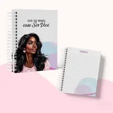 Caderno Espiral A5 Personalizado Capa Dura - "Ouse ser grande, ouse ser você"