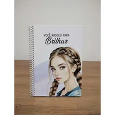 Caderno Espiral A5 Personalizado Capa Dura - "Você Nasceu Para Brilhar" - Sua luz em cada página!