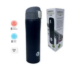 Garrafa Isotérmica Elegante com Tampa 500ml Moderna Tampa Durável com Trava Quente Gelado Resistente