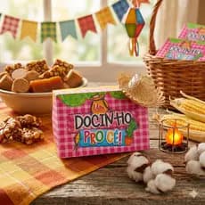 20 Caixinhas 3 Paçoquinhas Lembrancinha Festa Junina Arraia