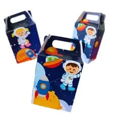 Kit 10 Lembrancinhas Maleta Sacolinha Astronauta Aniversários