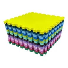 1 Tapete Tatame Eva Linha Premium 50x50x2cm 20mm + Bordas de Acabamento Escolha a Sua Cor