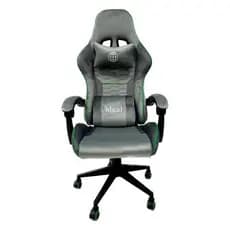 Cadeira Gamer Ergonomica Giratoria Design Moderno Cinza Conforto Duravel