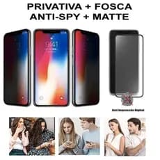 Película Privativa Fosca Anti-Spy Matte Cerâmica Hidrogel iPhone Todos modelos iPhone 11 12 13 14 15