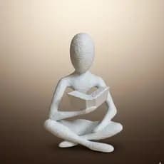 Escultura Minimalista Celestial Leitor – Decoração Moderna para Casa e Escritório -decoração sala