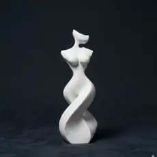 Escultura Corpo Mulher Decoração Elegância - Abstrata Minimalista - Woman