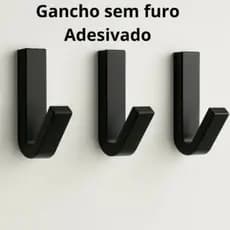Kit com 3 Ganchos Adesivos para Parede - Suporte Resistente para Toalhas de Banheiro e Cozinha