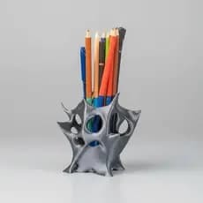 Porta-Canetas Venom 3D Simbionte 11cm - Organizador de Mesa Gamer e Suporte de Caneta de Escritório Geek Premium