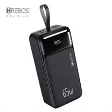 Hrebos – Power Bank 30.000mAh 65W PB-958 | Carga Rápida, Alta Potência + BRINDE