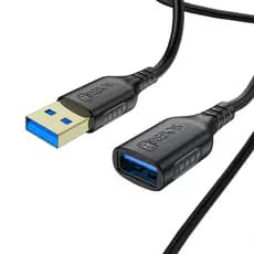 HREBOS – Cabo Extensor USB Linker 1 Metro | Cabo USB Macho para Fêmea CB-092 Preto