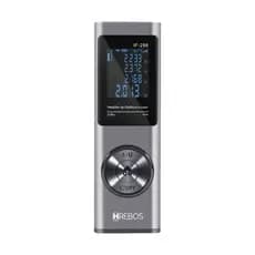 Hrebos – Trena Laser IF-298 80m Alta Precisão ±2mm | Tela LED com Nível Eletrônico e Bateria Recarregável