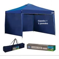 Gazebo Tenda Articulado "Mor" Sanfonada 3x3  C/ OU S/ Paredes Praia Camping Feira