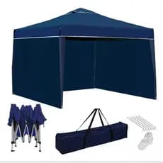 GAZEBO TENDA BARRACA ARTICULADO SANFANODO MONTAGEM RAPIDA PRAIA CAMPING FEIRA 3X3M + 3 PAREDES