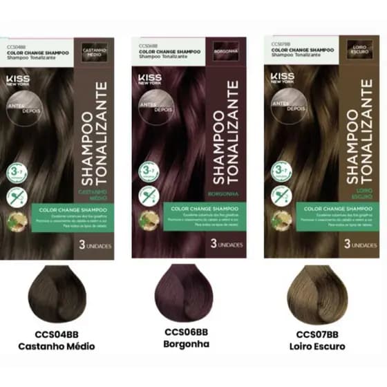 Kiss New York - Shampoo Tonalizante Color Change - ( Cores )