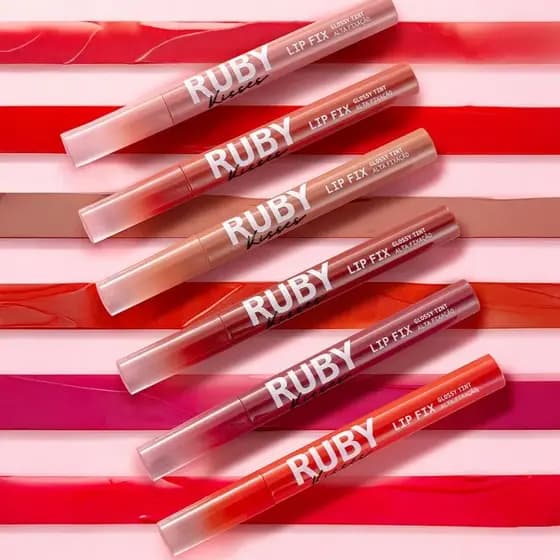 Ruby Kisses - Lip Fix Glossy Tint - ( Cores )