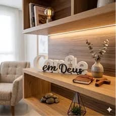 Letreiro Frase decorativa 3D - Confie em Deus religioso - versículo bíblico, decoração