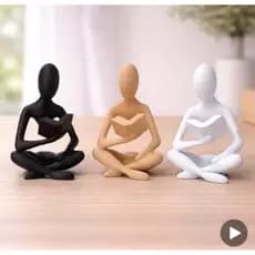 Escultura Decorativa Leitor – Estátua Moderna Minimalista |Decoração para Sala, Escritório e Estante