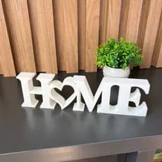 Letreiro Decorativo HOME | Decoração Moderna para Sala, Quarto e Rack