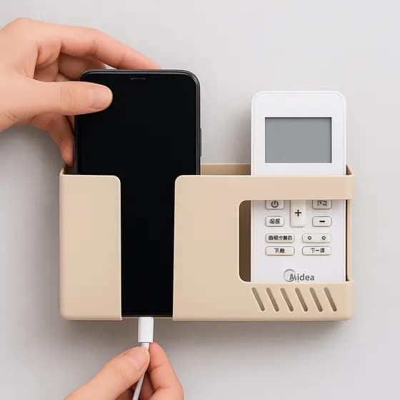 Suporte Parede Adesivo Multiuso Porta Celular Controle televisao tv ar condionado DUPLO Universal Para Carregador