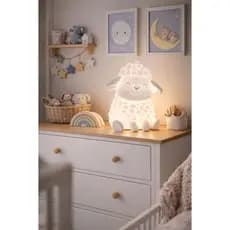 Luminária Abajur Ovelha ou Panda LED Infantil – Abajur Decorativo para Quarto de Bebê e Criança
