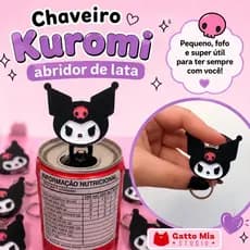 Chaveiro Abridor de Lata Kuromi | Abridor de latinha fofo kawaii sanrio y2k hello kitty my melody